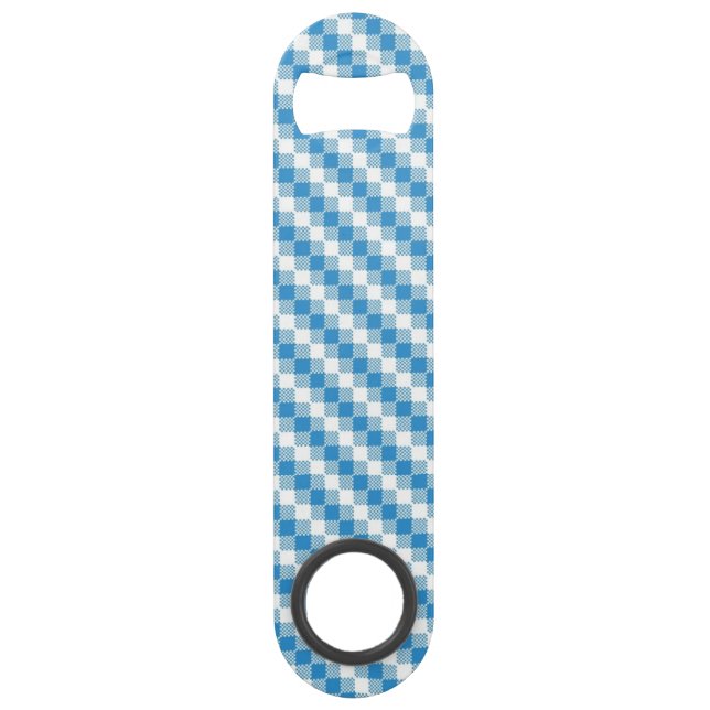 Blue-white squares background (Front)