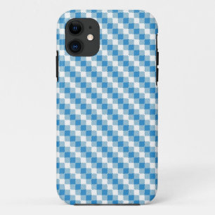 Blue-white squares background iPhone 11 case