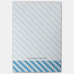 Blue-white squares background post-it notes