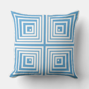 Blue & White Star Formation Pattern- Throw Pillow