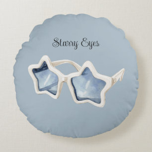 Blue White Star Sunglasses Round Cushion