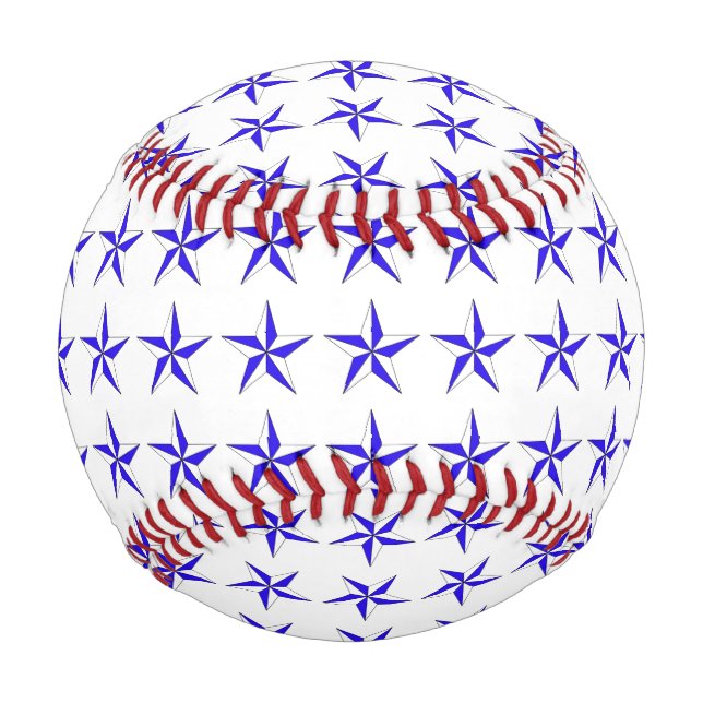 Blue White Stars Baseball (Front)