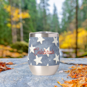 Blue White Stars Celebrate America