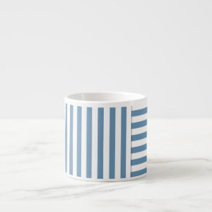 blue white stripe pattern espresso cup