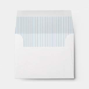 Blue & White stripe Return Address  Envelope