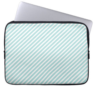 Blue & White Striped Laptop Sleeve