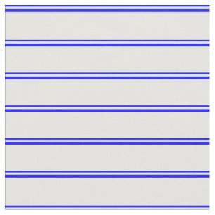 Blue & White Striped/Lined Pattern Fabric
