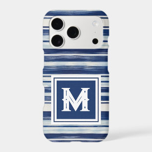 Blue & White Striped Monogram