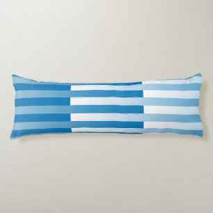 Blue White Striped Pattern Body Cushion