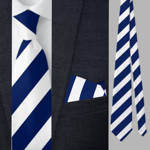 Blue White Striped Pattern          Tie