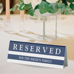 Blue & White Striped Wedding Reserved