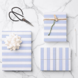 Blue & White Stripes Bridal Shower   Wrapping Paper Sheet