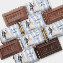 Blue & White Stripes Glitter Personalised 