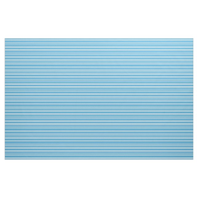 Blue White Stripes Pattern Fabric (Yard)