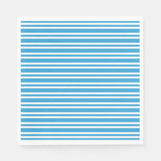 Blue White Stripes Pattern Napkin