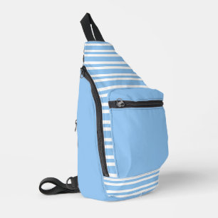 Blue White Stripes Pattern Sling Bag