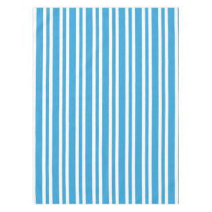 Blue White Stripes Pattern Tablecloth