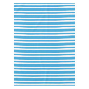 Blue White Stripes Pattern Tablecloth