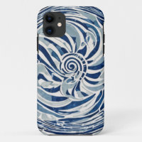 Blue White Swirl Pattern 02