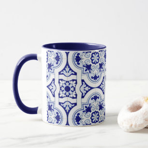 Blue & White Talavera Tile Look Mug