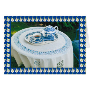Blue & White Tea Time flowers