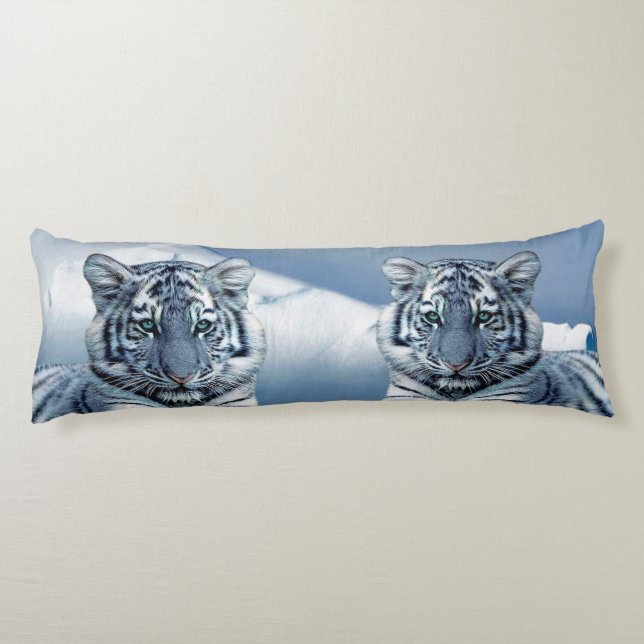 Blue White Tiger Body Cushion (Back)