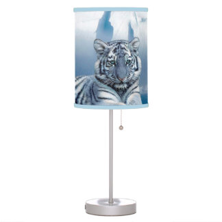 Blue White Tiger Desk Lamps