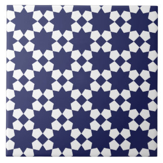 Blue &white vector seamless pattern tile