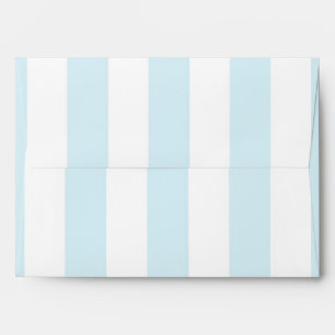 Blue & White Vertical Stripes Invitation Envelope