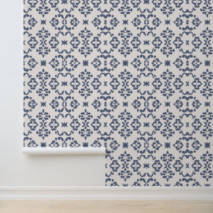 Blue & White Victorian Elegance  Wallpaper