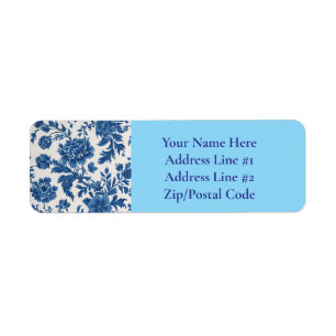 Blue & White Victorian-inspired Floral Print