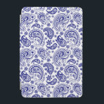 Blue & White Vintage Floral Paisley Pattern iPad Mini Cover<br><div class="desc">Navy blue and white vintage floral paisley pattern.</div>