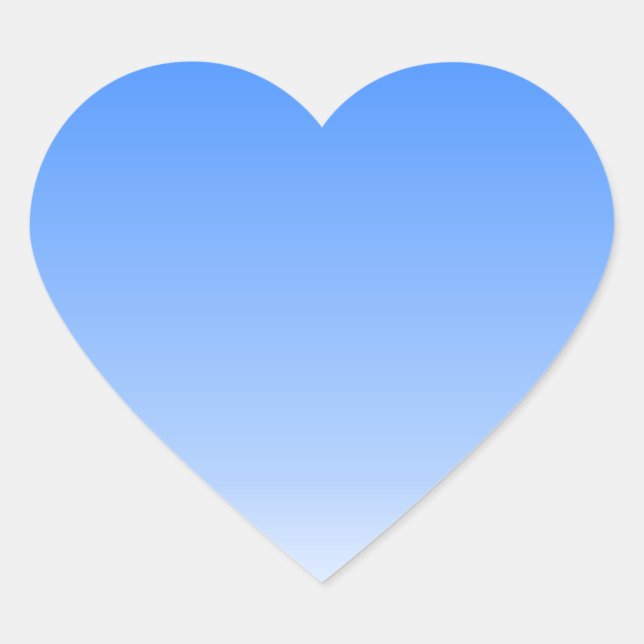 blue white water background heart sticker (Front)