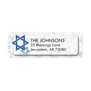 Blue & White Watercolor Star of David Hanukkah