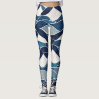 Blue White Wave Pattern 01