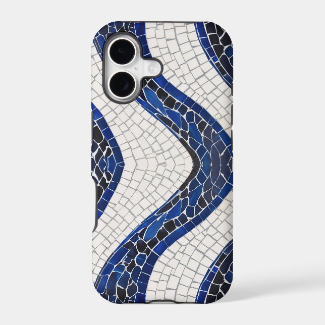 Blue White Wave Pattern 04 (Back)