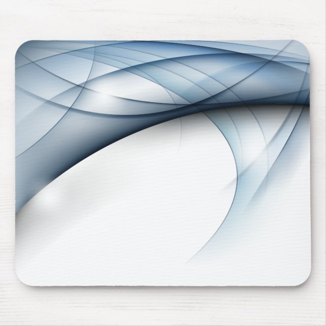 Blue-White Waves Mousepad (Front)