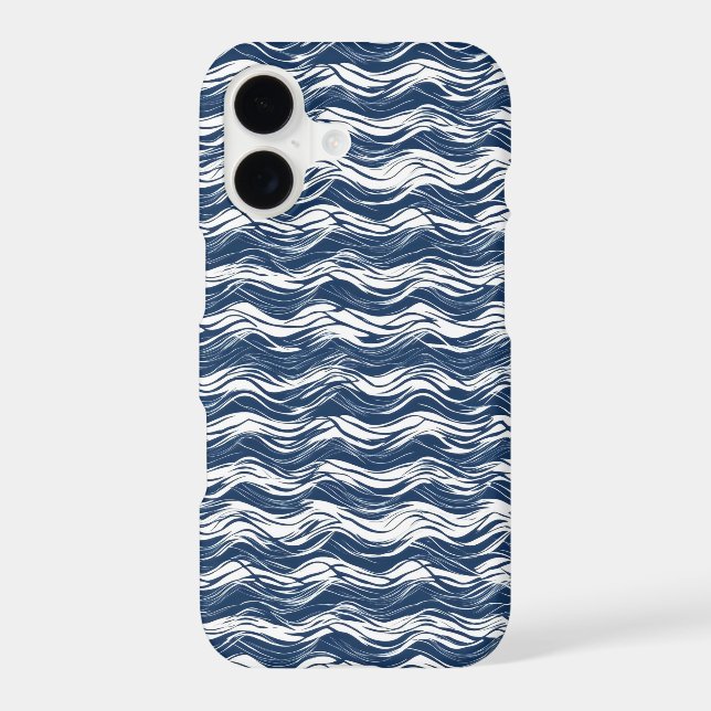 Blue White Wavy Pattern (Back)