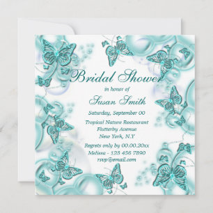 Blue white wedding engagement anniversary invitation