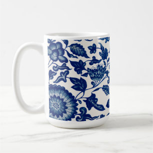 Blue White Wildflower French Country Chinoiserie  Coffee Mug