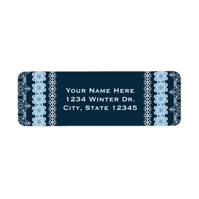 Blue & White Winter Lace Elegant Holiday Party (Front)