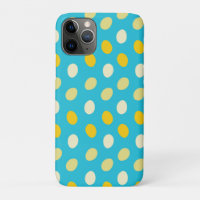 Blue White Yellow Colourful Eggs Bird Nests Dots