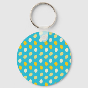Blue White Yellow Colourful Eggs Bird Nests Nature Key Ring