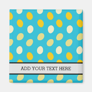 Blue White Yellow Colourful Eggs Bird Nests Nature Magnet