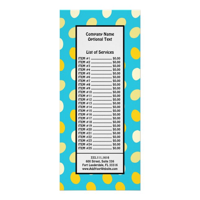 Blue White Yellow Colourful Eggs Bird Nests Nature Rack Card (Front)