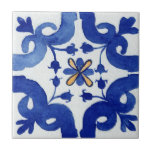 Blue White Yellow Floral Mediterranean Watercolor Tile<br><div class="desc">Introducing Blue, White & Yellow Floral Mediterranean Watercolor Ceramic Tile for a truly remarkable and artful design statement in your kitchen! With its bold hues of blue and yellow patterning in a watercolor effect, these unique tiles create an exotic yet timeless look that is sure to be a stunning conversation...</div>