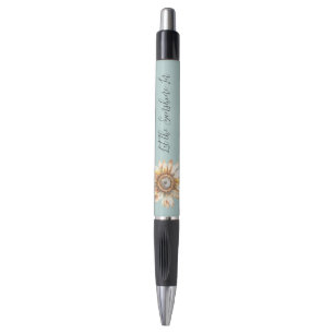 Blue White Yellow Sunflower