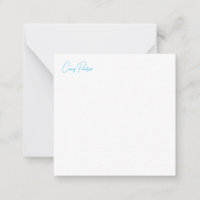 Blue White Your Name Calligraphy Unique Minimalist