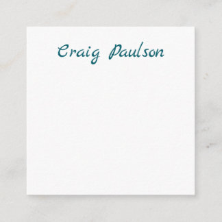 Blue White Your Name Unique Special Minimalist Enclosure Card