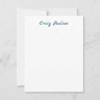 Blue White Your Name Unique Special Minimalist RSVP Card